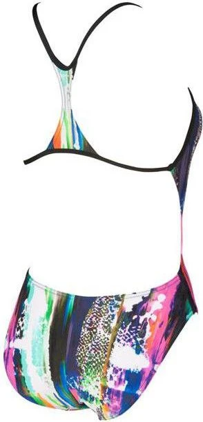 Swimsuit One Piece Woman ARENA Vivid Booster Pink Black 4 Swimsuit One Piece Woman ARENA Vivid Booster Pink Black - Image 2