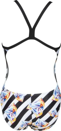Women's Arena Crazy Diamonds Challenge Back One-Piece Swimsuit White Black 9 Women's Arena Crazy Diamonds Challenge Back One-Piece Swimsuit White Black -Arena 210331760f69cc71c0783.82375980