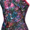 Arena Mountains Texture Light Drop Back One-Piece Swimsuit Pink Multi-Coloured -Arena 210332860f6c5bba280c4.11158126