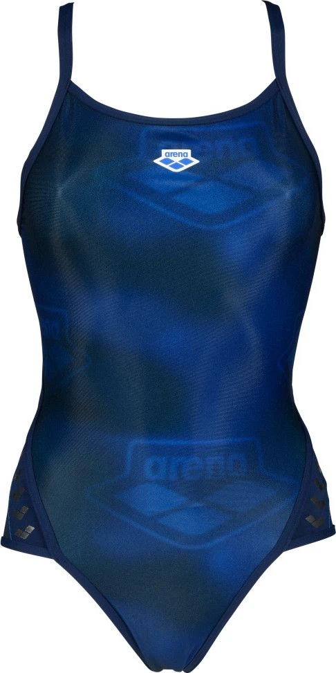 Women's Arena Iconic Super Fly Back One-Piece Swimsuit Blue 4 Women's Arena Iconic Super Fly Back One-Piece Swimsuit Blue - Image 2