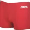 Boxer Swimming Solid Short Arena Red / White