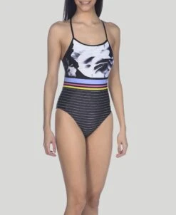 Arena Dark Floral Stripes Accelerate Back One Piece 13 Arena Dark Floral Stripes Accelerate Back One Piece -Arena ftp m magentoproduct photos002378501 002 xl