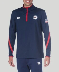 Arena Official USA Swimming National Team Half Zip LS II -Arena ftp m magentoproduct photos002781704 001 xl
