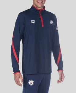 Arena Official USA Swimming National Team Half Zip LS II -Arena ftp m magentoproduct photos002781704 002 xl