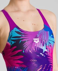 Arena Palm Print Swim Pro Back One Piece