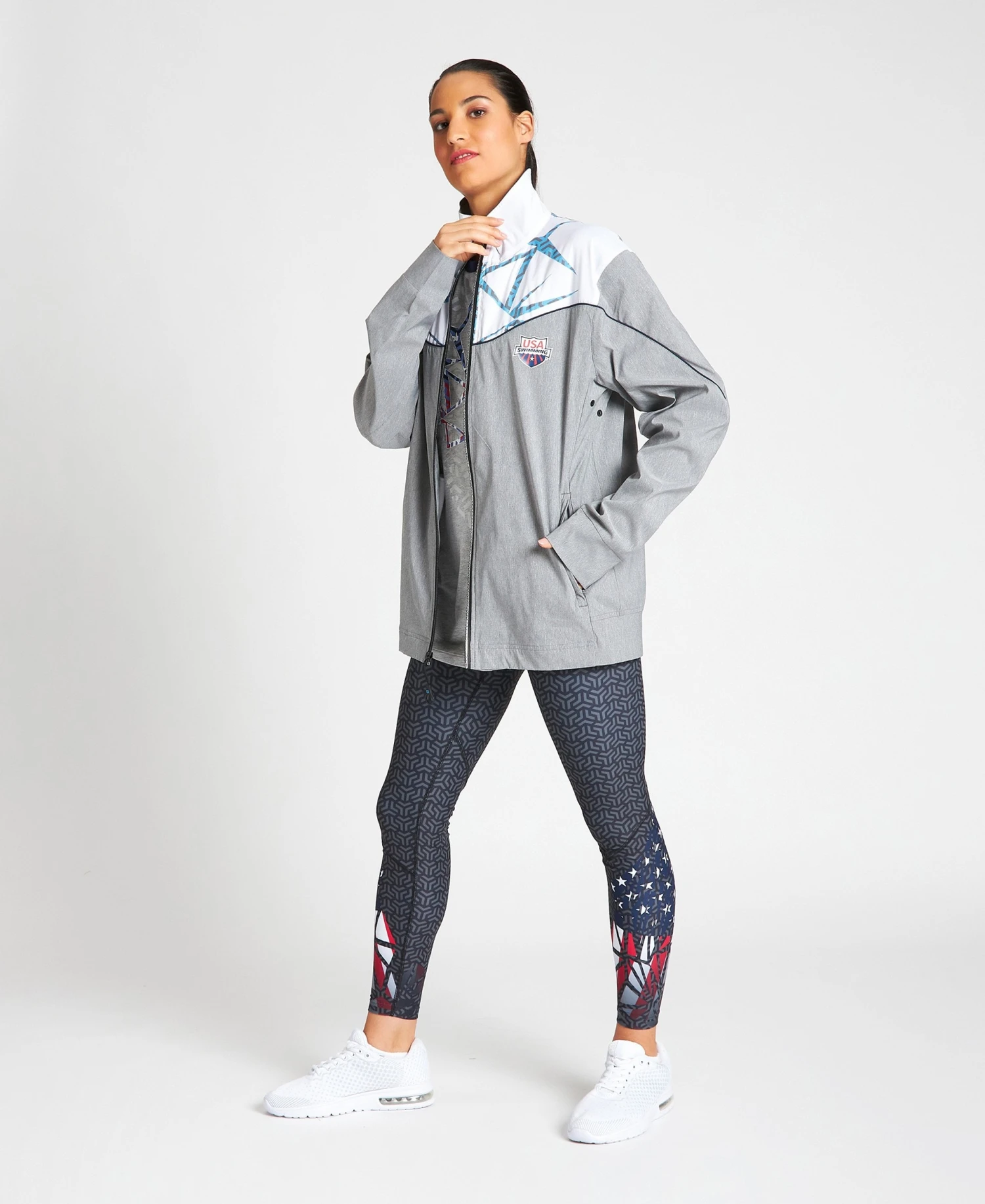 Arena USA Swimming Team Kit OG Demin Warm Up Jacket – Official Line 8 Arena USA Swimming Team Kit OG Demin Warm Up Jacket – Official Line - Image 6