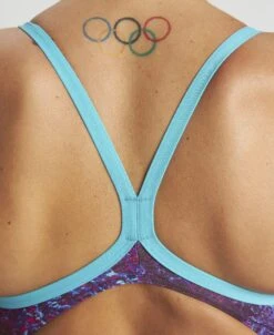 Arena Mountains Texture Light Drop Back One Piece