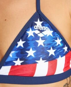 Arena Stars And Stripes Tie Back Top