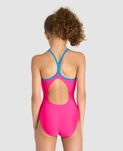 Arena Girls Solid Light Drop Back One Piece